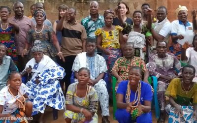 Inclusive livestock project: Anesvad and ACDI assess the progress of the chicken coops in Gati Soun and Fongbé Apédomé.